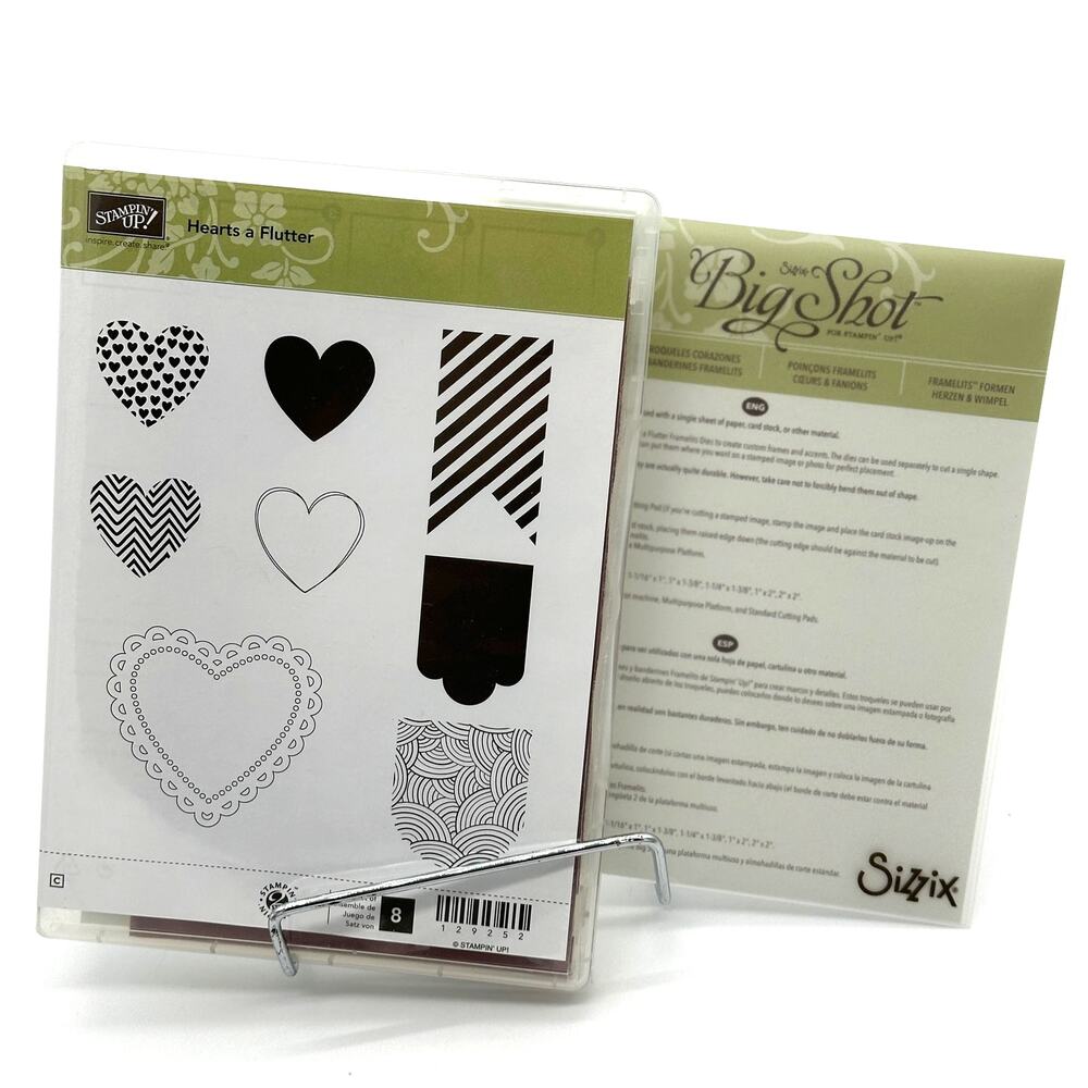 Stampin' Up! Hearts A Flutter Stamps Sizzix Framelits Die Love Valentine Wedding